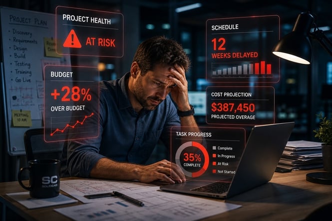 Delays of man working on project