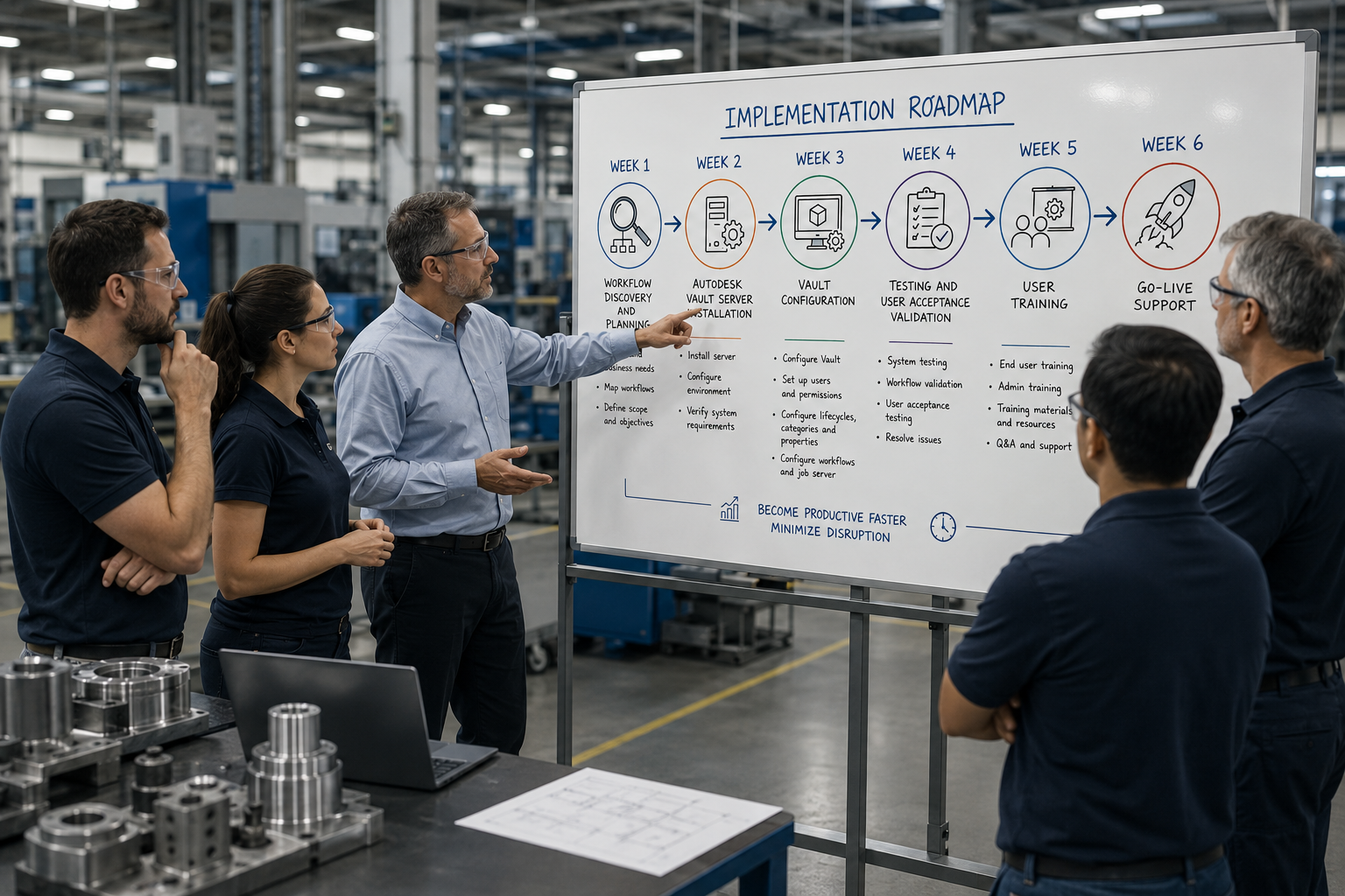 Factory planning session and implementation discussion